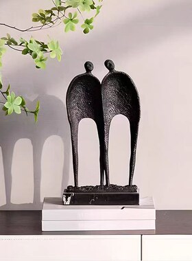 简约现代样板间书房书架装饰柜摆件搭配组合办公区陈列柜软装饰品