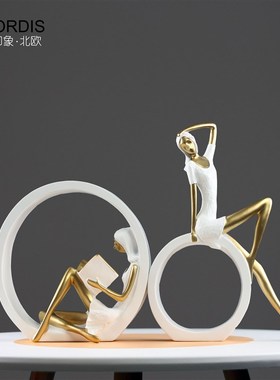 北欧后现代简约创意人物摆件客厅卧室玄关酒柜家居装饰品结婚礼物