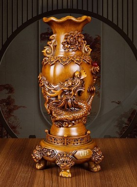 高档大号龙凤花瓶摆件龙凤呈祥家居客厅玄关装饰婚庆乔迁业礼品