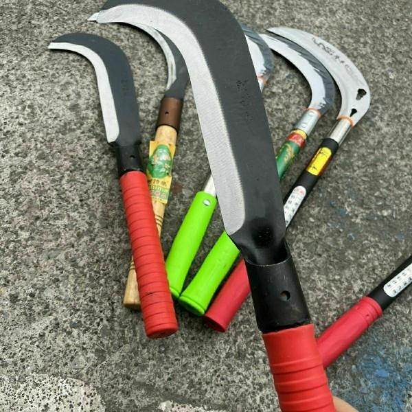 钓鱼镰刀手工锻打砍树砍柴弯刀专用不锈钢新款割草刀具,淘宝优惠券,粉丝福利购,淘宝优惠卷