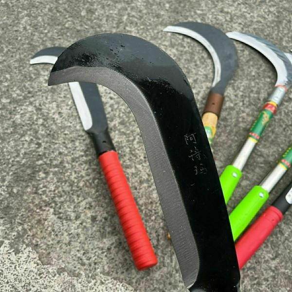 钓鱼镰刀手工锻打砍树砍柴弯刀专用不锈钢新款割草刀具,淘宝优惠券,粉丝福利购,淘宝优惠卷