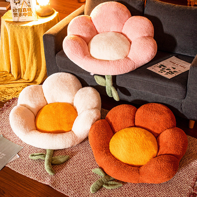 in风抱枕沙发客厅花朵飘窗靠垫靠背垫床头靠枕蒲团坐垫家用地上 - 图1