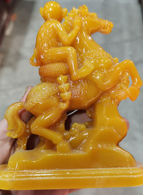 包邮仿田黄石寿山石 马上封侯 芙蓉家居摆件影视道具