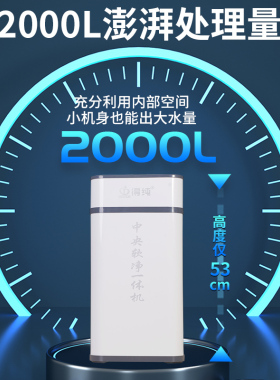 得纯无盐软水机家用全屋中央净水软水机橱柜软净一体机 除氯阻垢