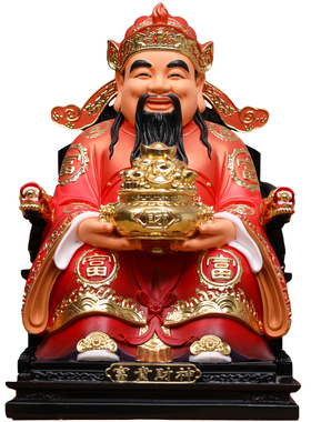 供奉家用财神爷佛像招财店铺办公室公司比干文财神爷摆件红衣财神