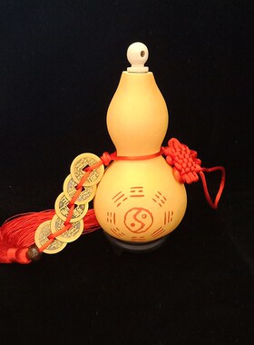 五帝钱门对门葫芦挂件家用开口葫芦摆件大门厕所门口吉祥结中国结