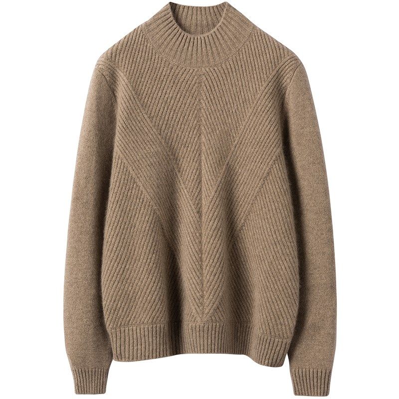 秋冬新款半高领羊绒衫女100纯山羊绒毛衣加厚宽松显瘦针织打底衫,淘宝优惠券,粉丝福利购,淘宝优惠卷