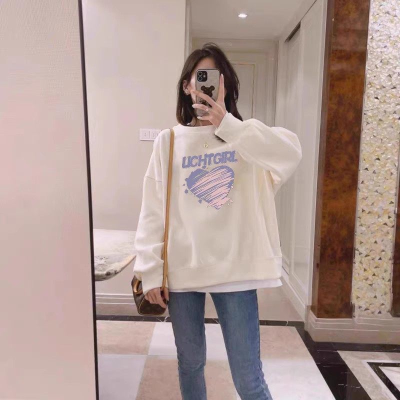 哺乳上衣外出辣妈款卫衣加绒紫色爱心宽松遮肚减龄哺乳秋冬装外穿,淘宝优惠券,粉丝福利购,淘宝优惠卷