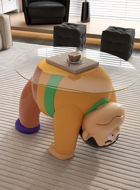 胖虎歪头大型客厅电视柜沙发旁边卧室落地装N饰置物架搬家礼物摆