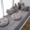 Customizable bay window plush thickened modern simple window sill cushion decoration skin-friendly machine washable bedroom plush blanket