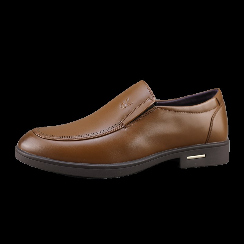 Pick up high-end men's shoes, British gentleman's business casual formal leather shoes, toe-layer cowhide plus velvet cotton shoes, men's derby shoes