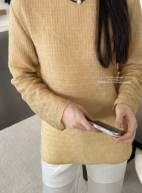 2024新款高级设计感黑色一颗珍珠项链女小众锁骨链毛衣链3116