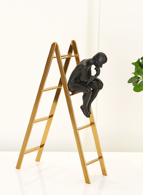 现代家居摆设电视柜工艺品思考者铁艺客厅书房装饰品