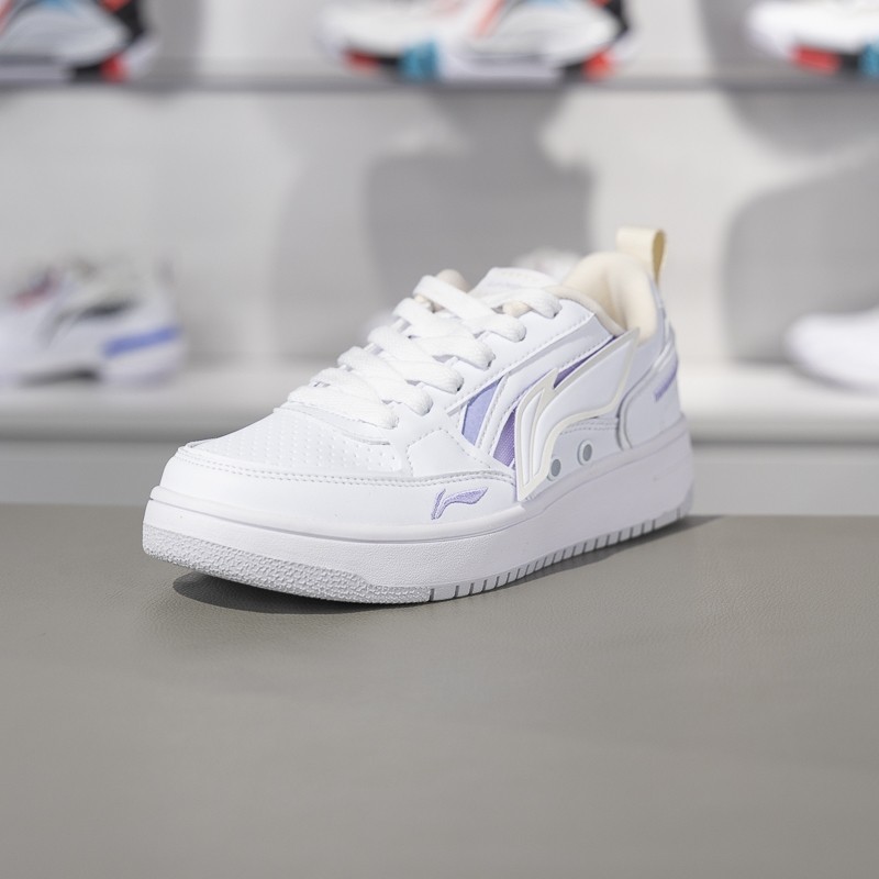 李宁正品2024新款女子防滑耐磨时尚低帮运动休闲板鞋AGCT524-1,淘宝优惠券,粉丝福利购,淘宝优惠卷