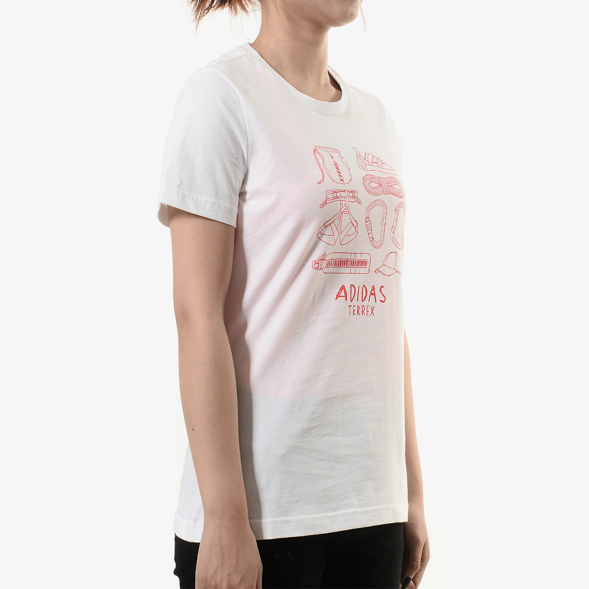 Adidas/阿迪达斯正品W XPLR CLIMB TE 女子休闲户外短袖T恤FI9136 - 图0