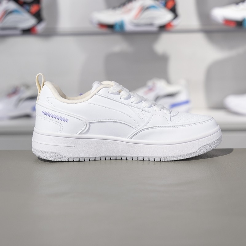 李宁正品2024新款女子防滑耐磨时尚低帮运动休闲板鞋AGCT524-1,淘宝优惠券,粉丝福利购,淘宝优惠卷