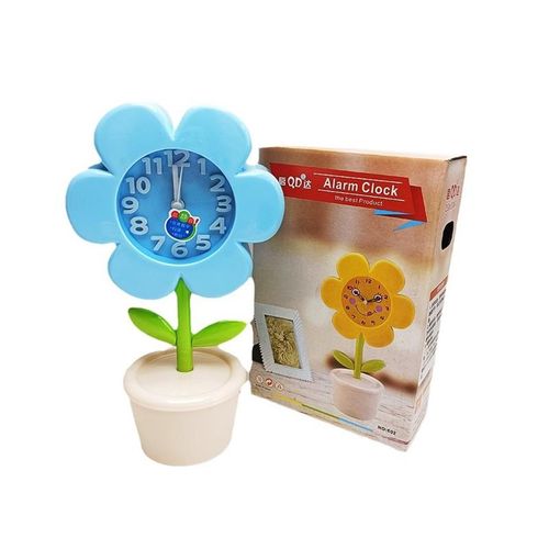 创意花朵时钟学生静音闹钟儿童手工DIY主体卧室可爱装饰摆件钟表 - 图3