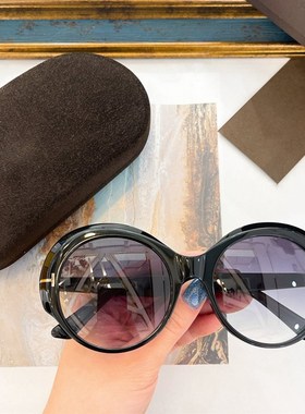 配近视板材圆框太阳眼镜女款873墨镜男款粉色渐变X镜片黑色棕色