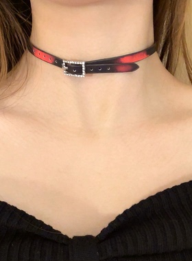 反派角色 温感变色choker细款甜酷项圈小众设计高级感短款颈链女~