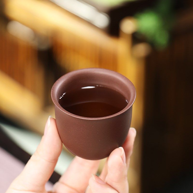 宜兴紫砂主人杯功夫茶杯个人专用小杯茶盏茶碗原矿紫泥铃铛品茗杯,淘宝优惠券,粉丝福利购,淘宝优惠卷