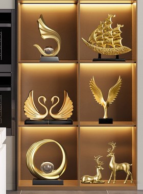 酒柜装饰品摆件轻奢家居客厅电视柜桌面摆放工艺品乔迁新居礼品