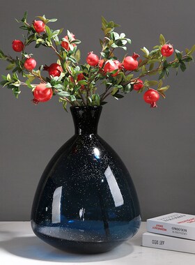 艺术品花瓶酒店大堂轻奢落地玻璃摆件样板房装饰客厅玄关摆设