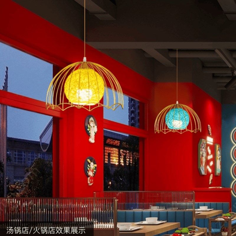 餐饮吊灯烧烤店麻辣烫店烤鱼店工业风新款个性商用火锅店灯具,淘宝优惠券,粉丝福利购,淘宝优惠卷