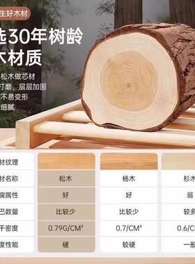 实木书桌书架一体桌学生学习写字桌卧室电脑桌台式办公桌北欧风