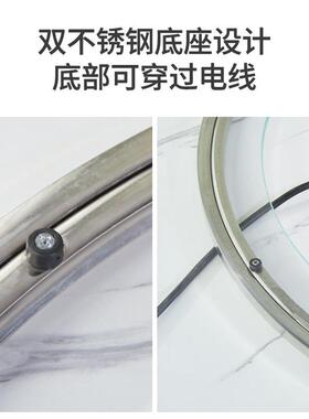 家用开孔餐桌转盘钢化玻璃转盘圆桌火锅饭店转盘空心旋转新品
