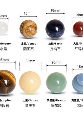 创意星象仪灵摆科技感摆件八大恒星行星太阳系办公摆件模型水晶球