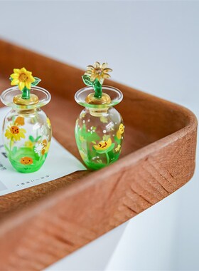 七隐 手工迷你小瓶放小瓶香水挥发瓶手绘微景观
