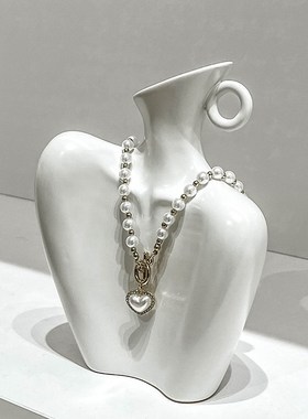 创意陶瓷瓶客厅桌面百合干插装饰品电视柜玄.关装饰摆