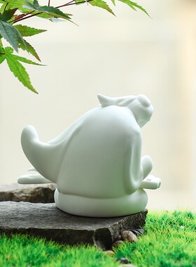 创意陶瓷人物摆件客厅博古架书房书架办公室桌面新中式禅意装饰品