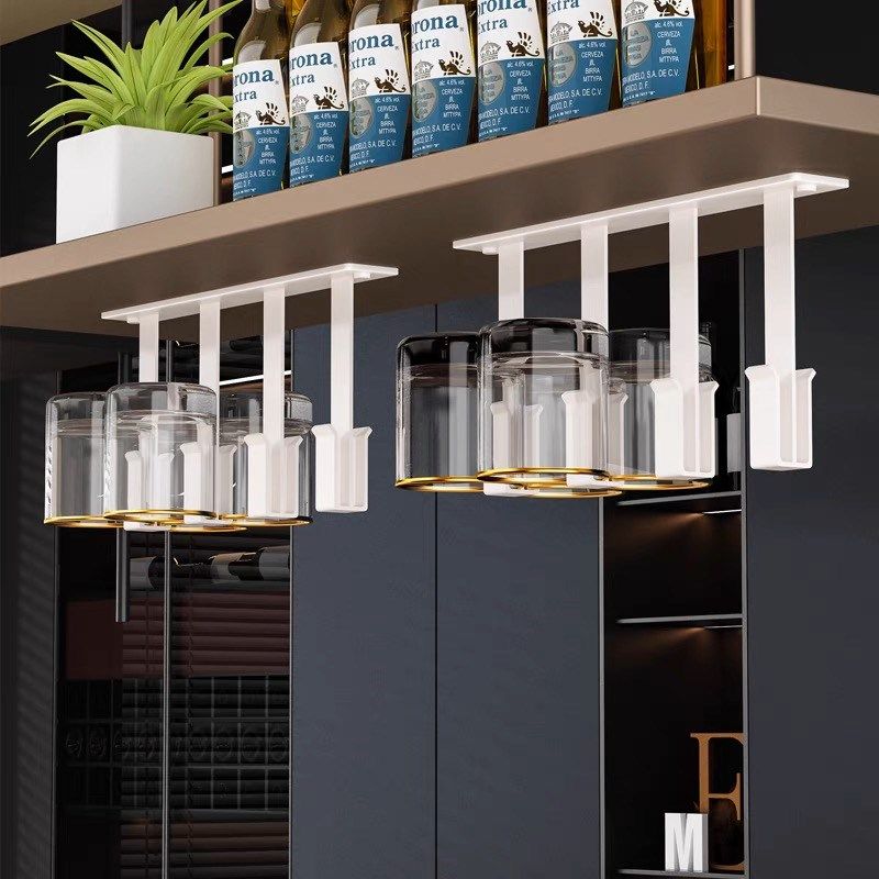 倒挂杯架啤酒杯家用酒柜收纳悬挂杯子置物架不锈钢倒扣洋酒杯玄关,淘宝优惠券,粉丝福利购,淘宝优惠卷