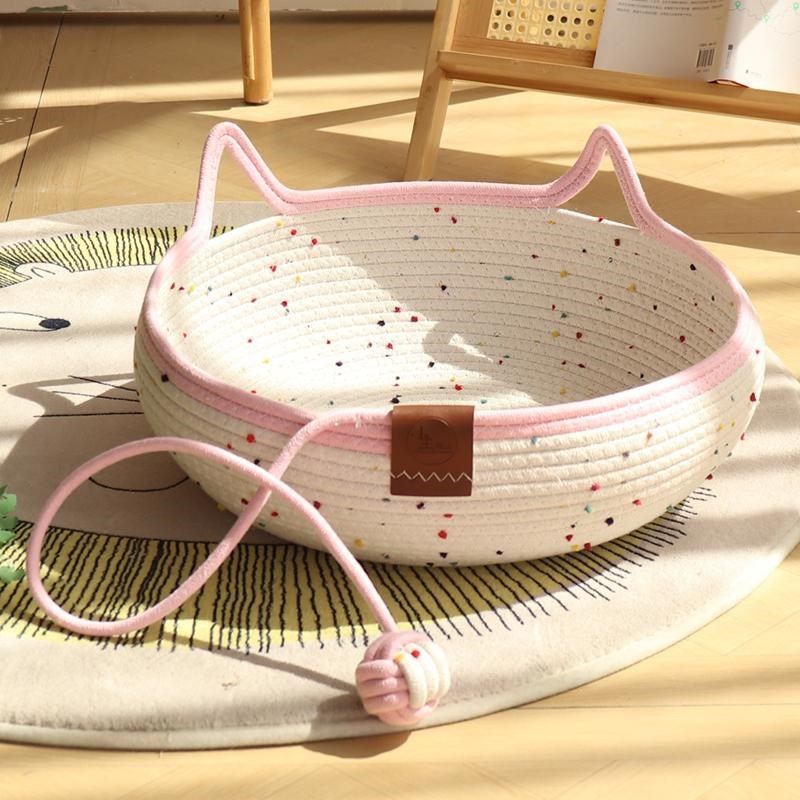 粗麻编织藤编猫窝保暖四季通用猫抓板一体耐抓可水洗宠物窝睡觉窝,淘宝优惠券,粉丝福利购,淘宝优惠卷