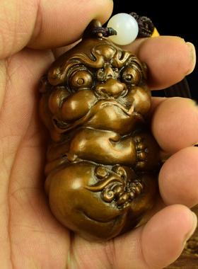 纯铜实心招财可爱萌宝貔貅手把件男女随身把玩把件工艺品饰品摆件