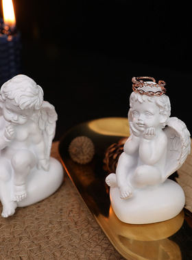 北欧轻奢金色可爱天使小摆件生日礼物浪漫婚礼创意软装饰品摆件
