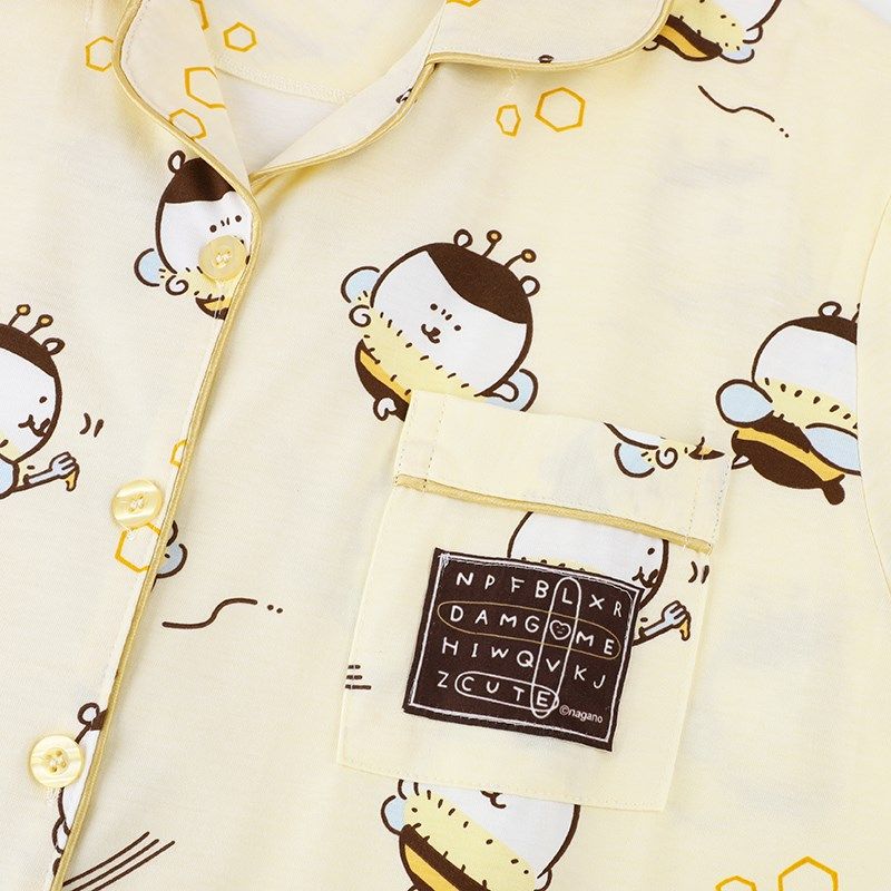 奶黄色自嘲熊睡衣女夏季短袖纯棉萌系可爱开衫家居服2025年网红款,淘宝优惠券,粉丝福利购,淘宝优惠卷