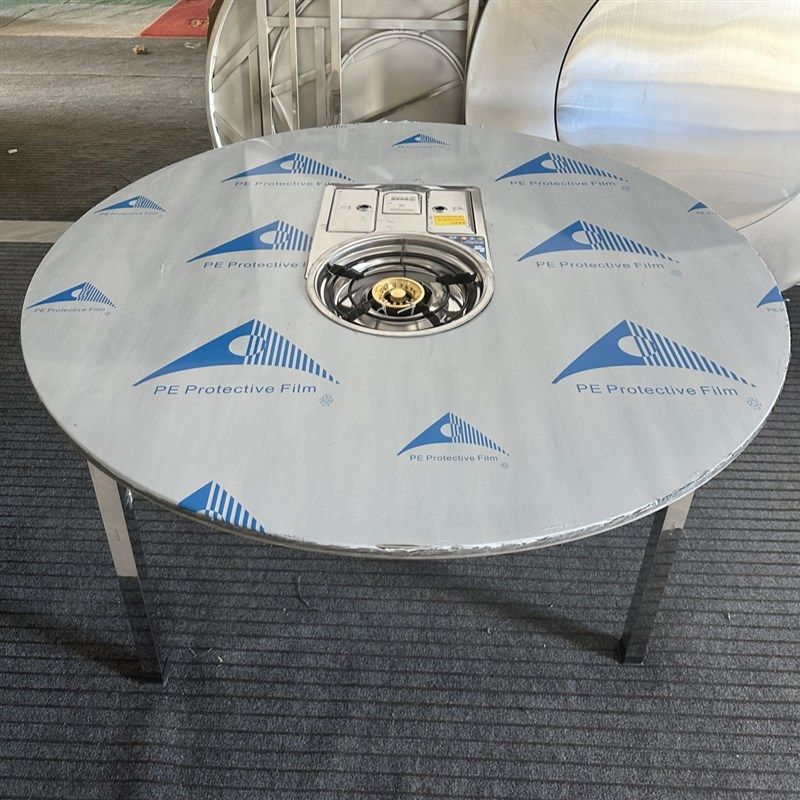 不锈钢火锅桌配嵌入式韩式双气瓶卡式炉圆桌连体折叠桌方桌,淘宝优惠券,粉丝福利购,淘宝优惠卷