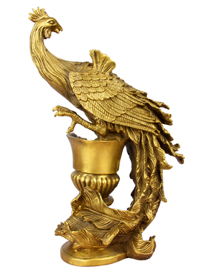 铜凤凰摆件汉凤家居工艺礼品摆件