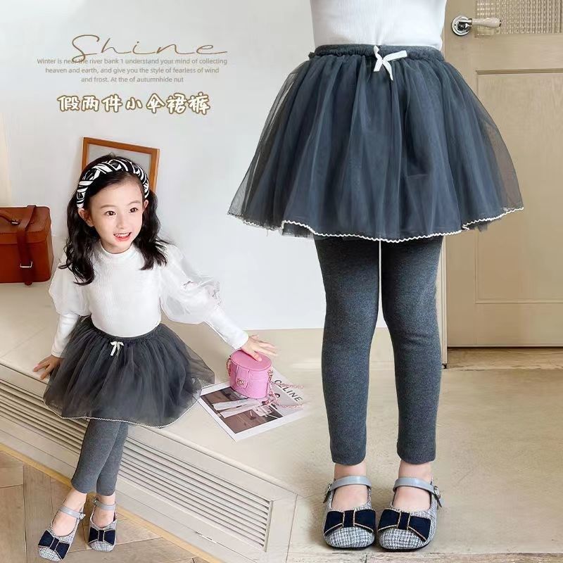 女童打底裤裤裙裙裤假两件薄款秋装2024新款裤子儿童外穿女孩春秋,淘宝优惠券,粉丝福利购,淘宝优惠卷