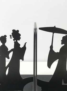 创意书立摆件装饰书立架伸缩家居桌面书柜书房办公室礼品铁艺书档