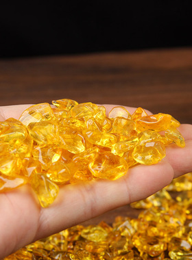 水晶碎石摆件 可以放聚宝盆里 人造水晶