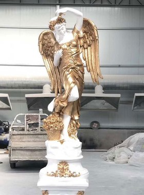 石膏定制西方四季女神人物雕像定做欧式天使雕塑带翅膀订石雕摆件