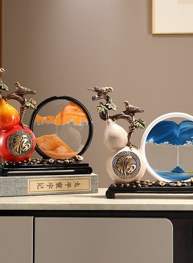 沛纳丽中式创意流沙画沙漏葫芦摆件客厅电视柜酒柜办公室高档装饰