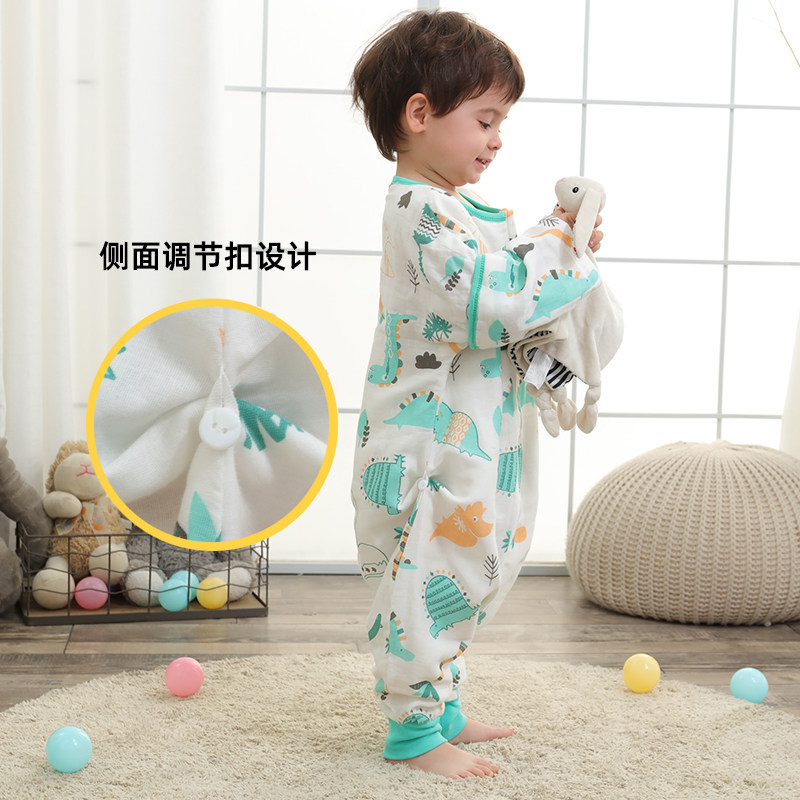 婴儿睡袋春夏季薄款新生宝宝纯棉纱布分腿睡袋儿童防踢被四季通用,淘宝优惠券,粉丝福利购,淘宝优惠卷