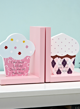 卡通书挡摆件创意 桌面收纳架书B靠书立 儿童样板房女孩书桌装饰