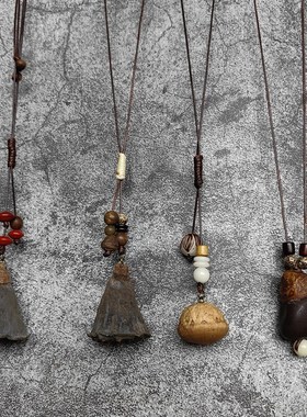 现货橡果森系植物干果毛衣链长款风配饰男女手工编织棉麻服饰项链