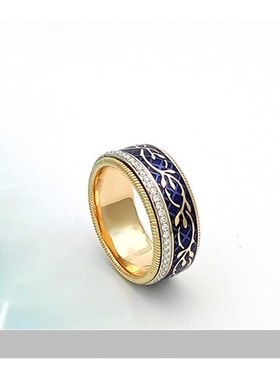 《神印王座》龙皓晨圣采儿定情信物勿忘我空间戒指可转动储物戒指