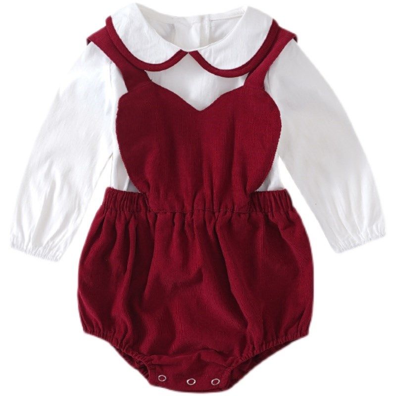 婴儿套装春秋女宝宝背带两件套韩版长袖纯棉公主服三角包屁衣爬服,淘宝优惠券,粉丝福利购,淘宝优惠卷